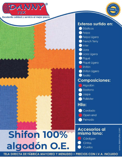 Catálogo Shifón 100% algodón